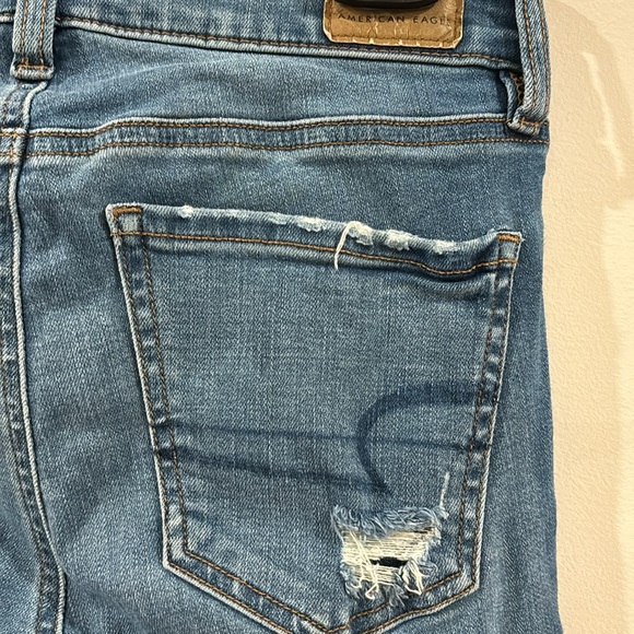 American Eagle Women’s High Rise Distressed Jeggings Size 2 - Picture 11 of 14